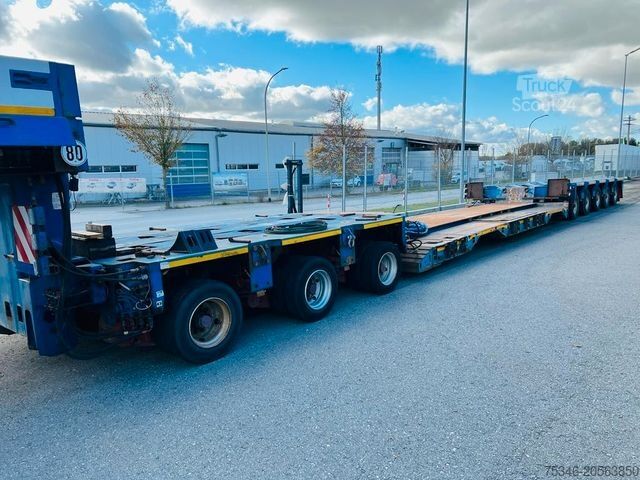 Remorcă cu platformă joasă GOLDHOFER STHP 8 (3+5)/GG 219 to/Pendelachsen /ausziehbar