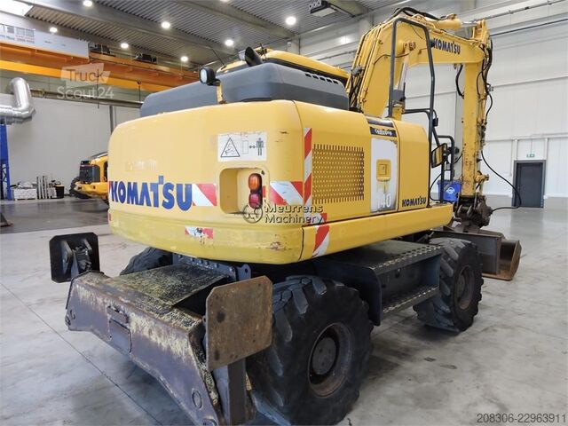 Pyöräalustainen kaivinkone KOMATSU PW140