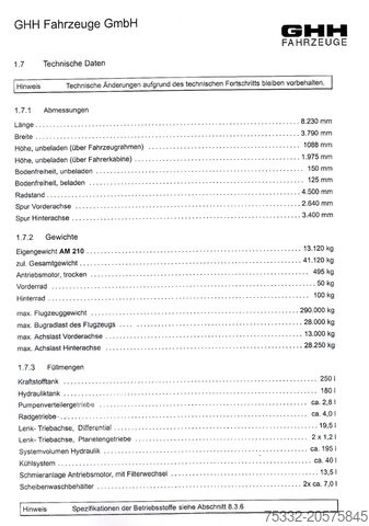 Machine de chantier GHH AM 210 Air Mover Flugzeugschlepper