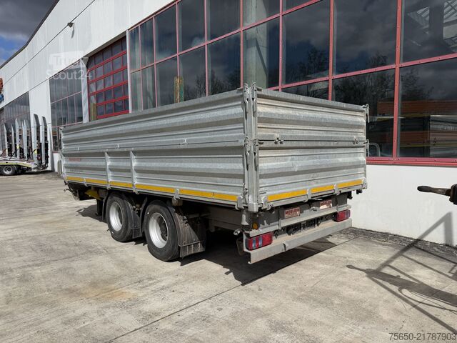 Ρυμουλκούμενο κορμών Möslein DTD18  19 t Tandemkipper- Tieflader + Steckrungen, Breite Reifen