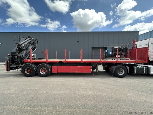 Platformos priekaba KWB 2-AS KRAANWAGEN + HIAB 377 E-4 HIPRO + JIB 100X...