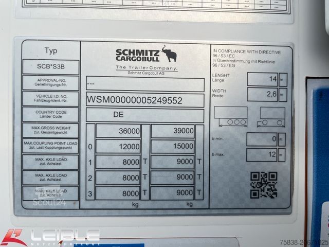 Kylsläpvagn SCHMITZ CARGOBULL SKO 24/L*Bi-Temp*Trennwand*Blumen*Liftachse