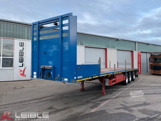 Dieplader oplegger MEUSBURGER MPS-3*Plateau*ausziehbar 4m*§70*3. Achse gelenkt