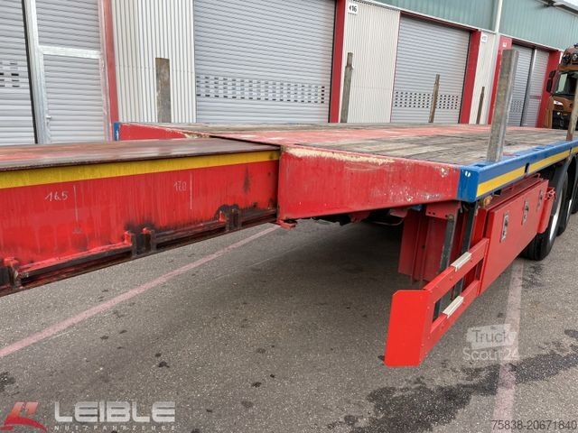 Dieplader oplegger MEUSBURGER MPS-3*Plateau*ausziehbar 4m*§70*3. Achse gelenkt