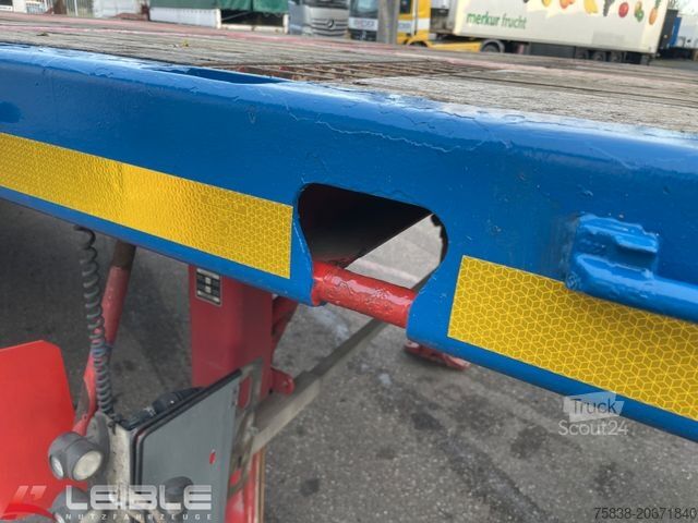 Dieplader oplegger MEUSBURGER MPS-3*Plateau*ausziehbar 4m*§70*3. Achse gelenkt