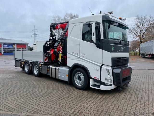 Vrachtauto met open laadbak VOLVO FH500 6x4 Fassi F545RA 2.27 mit Jib und Winde