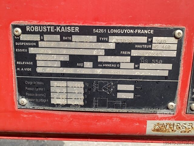 Tipper Semi-trailer ROBUSTE KAISER S3302A