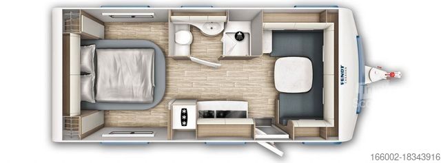 Karavāna FENDT Tendenza 560 SFDW 2.000 kg ALDE-HEIZUNG DUSCHE