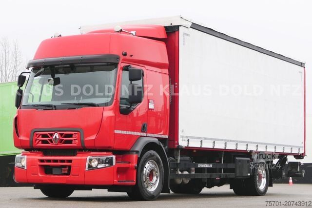 Tenteli düz yataklı kamyon RENAULT DWide 18.320 Pritsche Plane Vollluft XL-Tank LBW