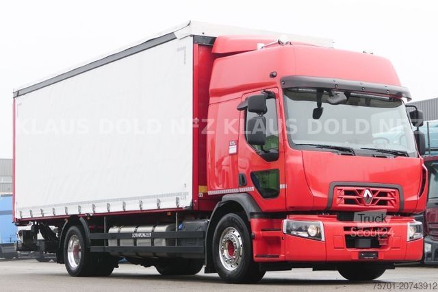 Tenteli düz yataklı kamyon RENAULT DWide 18.320 Pritsche Plane Vollluft XL-Tank LBW
