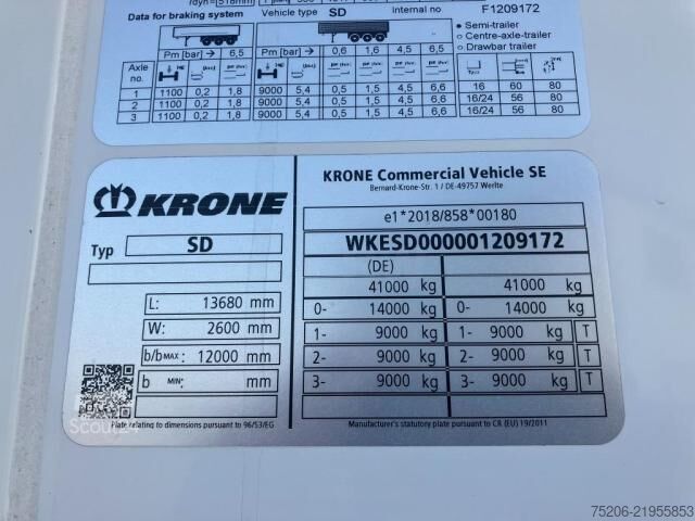 Рефрижераторний напівпричіп Krone Cool Liner Duoplex Steel Standard