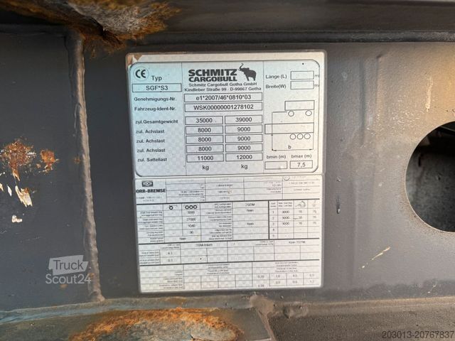 Semirimorchio ribaltabile SCHMITZ CARGOBULL Sattelanhänger Kipphydraulik 3 ACHS