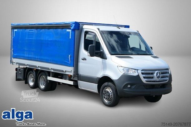 Furgão cortina de lona MERCEDES-BENZ 519 CDI Sprinter 6x2, 3-Achser, Schiebeplane