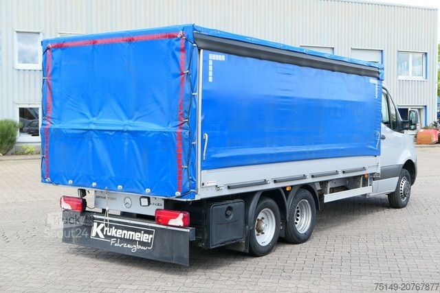Furgão cortina de lona MERCEDES-BENZ 519 CDI Sprinter 6x2, 3-Achser, Schiebeplane