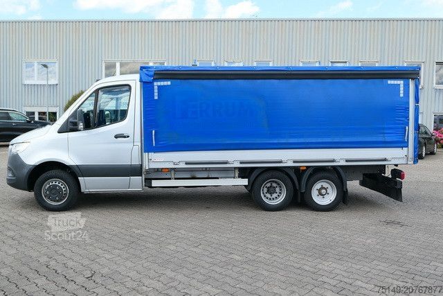 Furgão cortina de lona MERCEDES-BENZ 519 CDI Sprinter 6x2, 3-Achser, Schiebeplane
