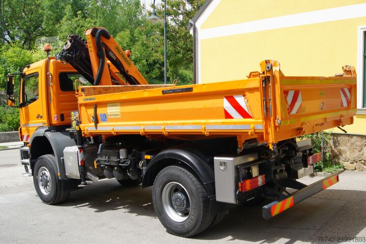 Jeřáb na nákladním automobilu Mercedes-Benz AXOR 1829 BB 4x4 /Palfinger PK 12001/MEILLER/Winterdienst