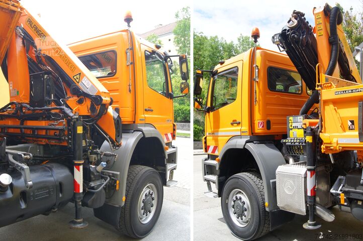 Jeřáb na nákladním automobilu Mercedes-Benz AXOR 1829 BB 4x4 /Palfinger PK 12001/MEILLER/Winterdienst