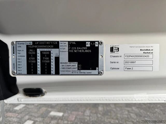 Sistema BDF Scania P220 2021 BDF 270.700km DHOLLANDIA