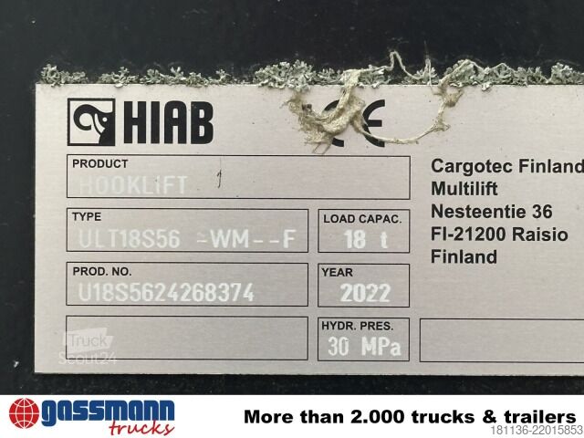 Abrollkipper HIAB Ultima 18S56 Abrollanlage