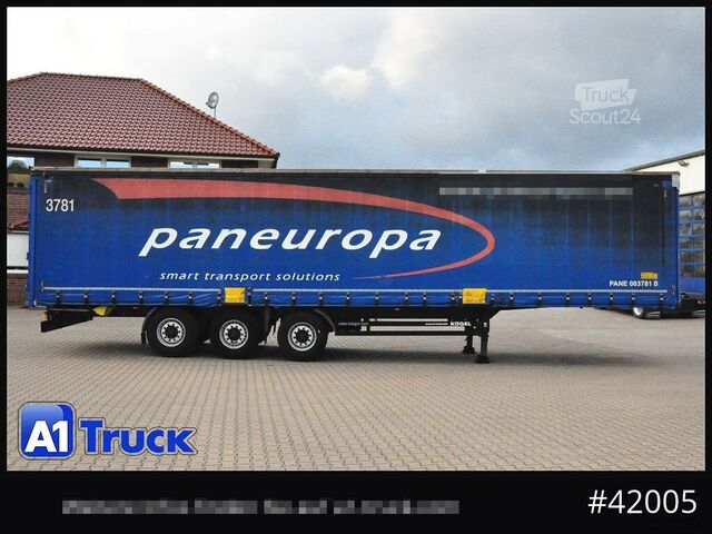 Avoin puoliperävaunu pressulla Kögel S 24 Tautliner, Code XL, BPW,  1 Vorbesitzer