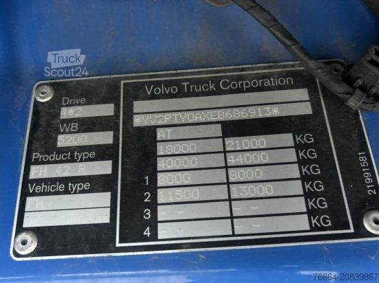 Swap body truck VOLVO FH 460 BDF 4X2, I-SHIFT, EURO6, ALU-FELGEN, EL. SITZEINSTELLUNG