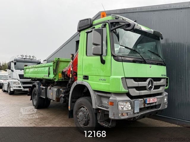 Trojstranný sklápací nákladný automobil MERCEDES-BENZ Actros 2036 4x4BB/MEILLER DSK 6m³/ FASSI F105XP