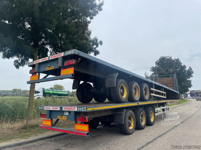 Remorca platformei Haan OPL45 Heavy Duty / Rungen-Potholes /BPW / 2x Li...