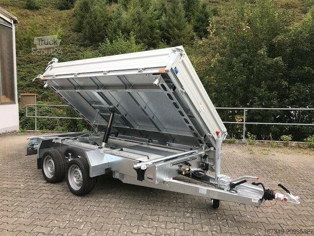 Трьохсторонній самоскидний причіп HUMBAUR HTK 3500.37 - 363x185x35cm - elektrisch kippbar