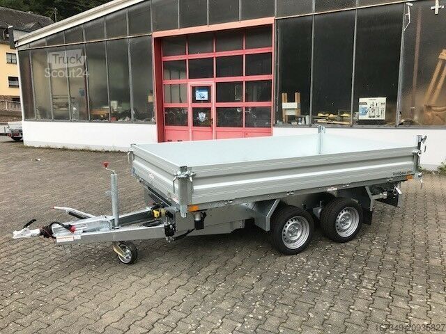 Трьохсторонній самоскидний причіп HUMBAUR HTK 3500.37 - 363x185x35cm - elektrisch kippbar