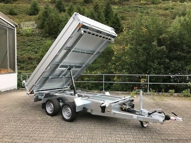 Трьохсторонній самоскидний причіп HUMBAUR HTK 3500.37 - 363x185x35cm - elektrisch kippbar