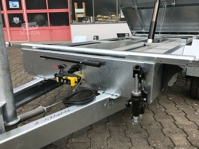 Трьохсторонній самоскидний причіп HUMBAUR HTK 3500.37 - 363x185x35cm - elektrisch kippbar