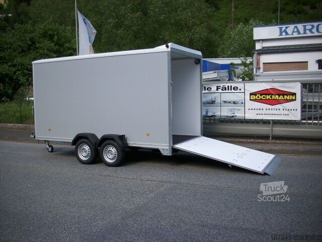 Kofferanhänger BÖCKMANN KT 4018/27 M mit Heckrampe 4,00 x 1,85 x 1,82 m