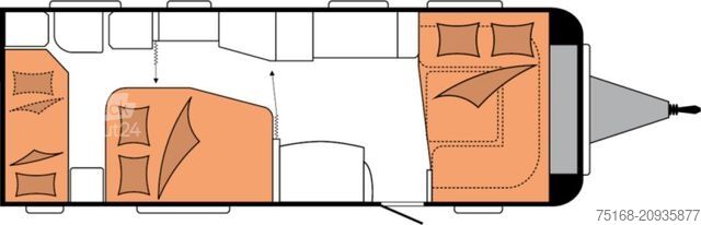 Husvagn HOBBY Prestige 650 KFU Modell 2026 / 2200 kg