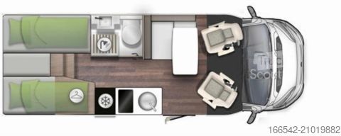 Half-integraal camper Forster T 669 EB 140PS/Isofix/Travel-Line-Paket