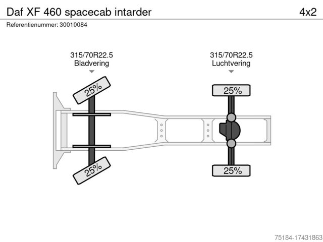Standard-SZM Daf XF 460 spacecab intarder