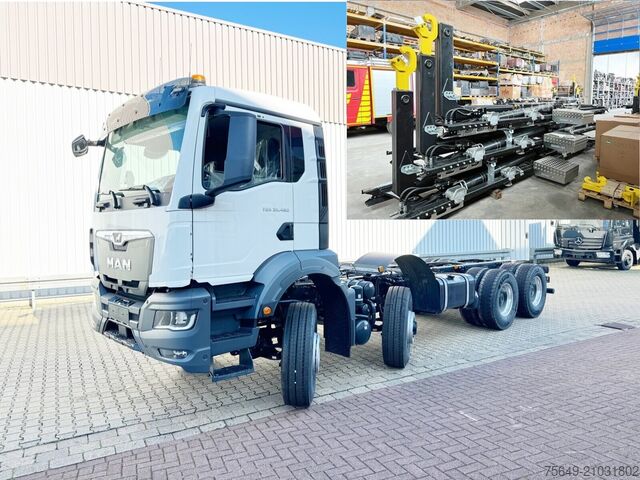 Camion benne à bras amovible MAN TGS 35.480 8x6H BL CH TGS 35.480 8x6H BL CH, HydroDrive, Navi, Nebenantrieb