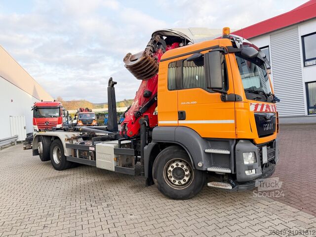 Camion benne à bras amovible MAN TGS 26.400 6x2-4 BL TGS 26.400 6x2-4 BL, Kran, Motorabtrieb, Lenk-/Liftachse, Epsilon Q180ZR95TR