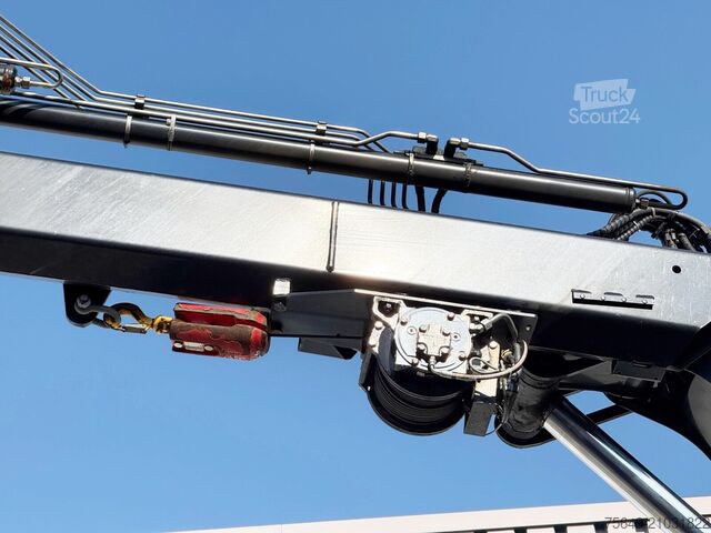 Grue montée sur camion Unimog U400 4x4 U400 4x4, Frontzapfwelle, Heckkran Hiab XS 144-E4 HiDuo, Seilwinde, Funk