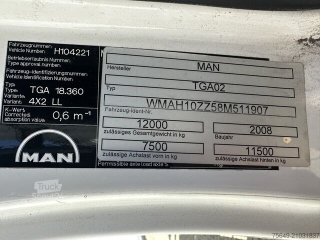Camion à usage spécial MAN TGA 18.360 LL 4x2 TGA 18.360 LL 4x2, Fahrschule