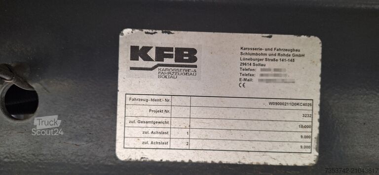 Koffer-aanhangwagen met laadklep KFB Schlumbohn Rhode KFB