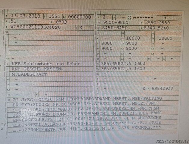 Koffer-aanhangwagen met laadklep KFB Schlumbohn Rhode KFB