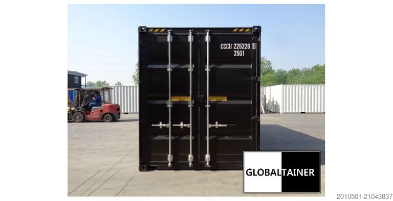 Conteneur d'expédition 20 Fuß High Cube Container Seecontainer / RAL 9005 Tiefschwarz
