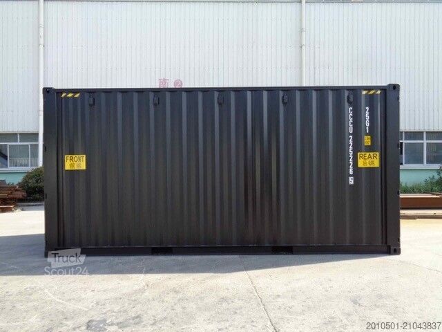 Conteneur d'expédition 20 Fuß High Cube Container Seecontainer / RAL 9005 Tiefschwarz