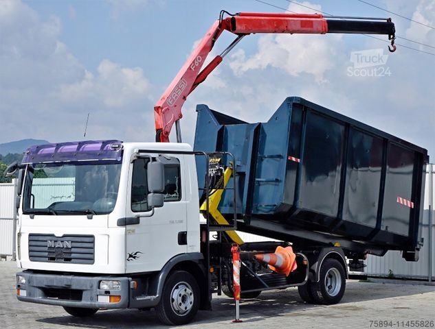 Autokranwagen MAN TGL 7.150  Abrollkipper + Kran !!