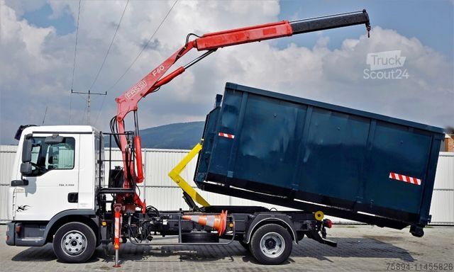 Autokranwagen MAN TGL 7.150  Abrollkipper + Kran !!