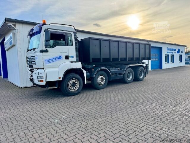 Kiper kamion MAN TGA 35.480 8X4 Abroller mit Container