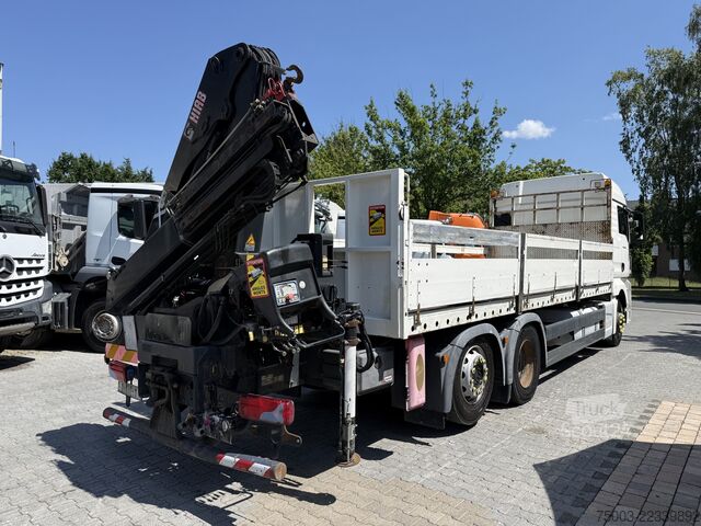 شاحنة مسطحة MAN TGX 26.440 6X2 Kran Hiab 144