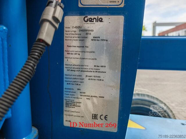 Csuklós teleszkópos munkaállvány Genie Z45/25J Bi-Energy