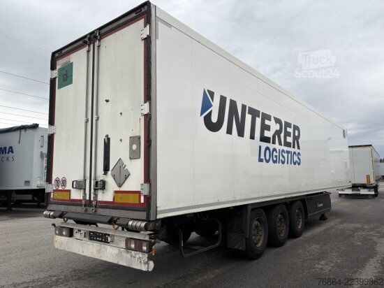Nízkopodlažný náves KRONE KüHLAUFLIEGER,  THERMO KING SLXI 400, SAF-ACHSEN, DOPPELSTOCK
