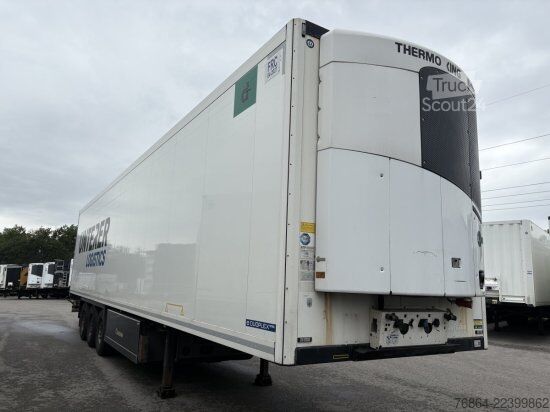 Nízkopodlažný náves KRONE KüHLAUFLIEGER,  THERMO KING SLXI 400, SAF-ACHSEN, DOPPELSTOCK